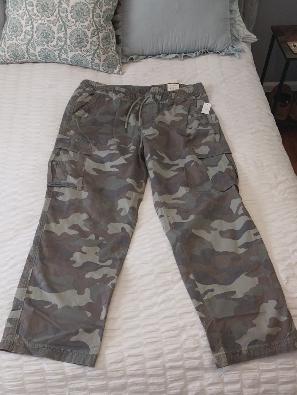 Men's Camouflage Cargo Pants - Gray/Green